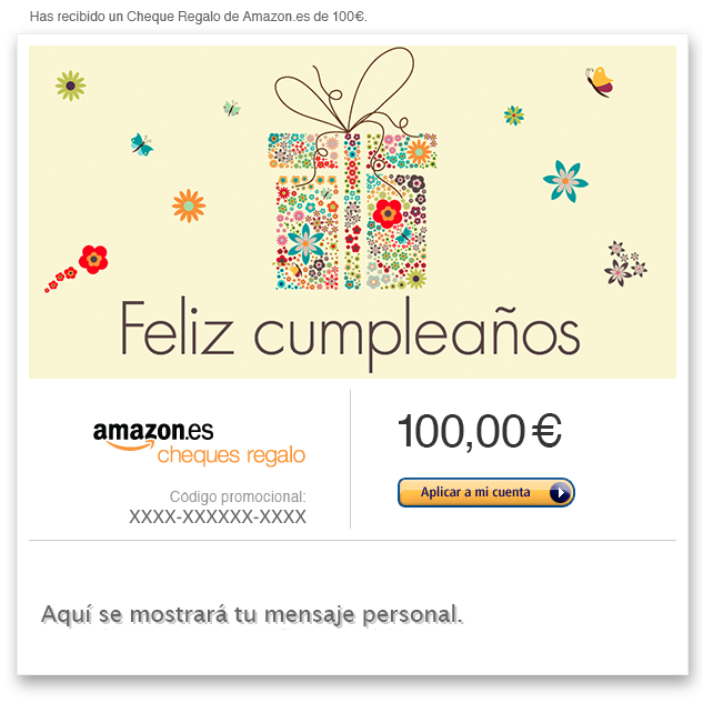 Ejemplo de un bono de amazon